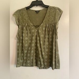 Lucky Brand Flutter Top- Size XL